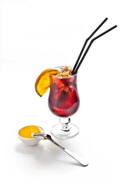 Mulled wine with oranges — Stock Photo, Image