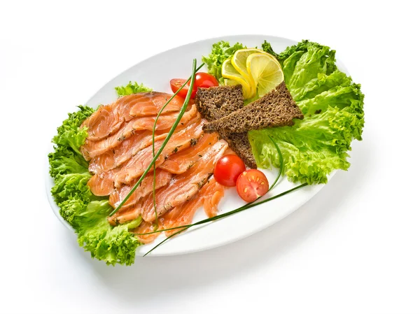 Salada de peixe vermelho — Fotografia de Stock
