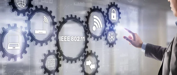 IEEE 802.11 Kablosuz Yerel Alan Ağı 2021 — Stok fotoğraf