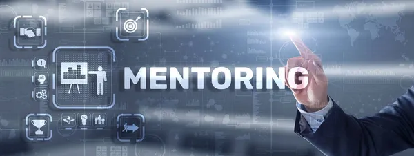 Mentoring Motivatie Coaching Carrière Business Technology Concept — Stockfoto