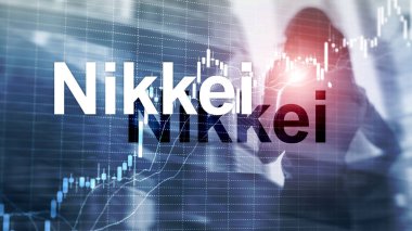 Nikkei 225 hisse ortalaması indeksi. Finansal İş Ekonomisi Konsepti.