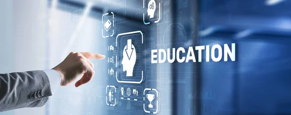 E learning Educación Internet Webinar Concepto de cursos en línea — Foto de Stock