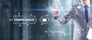 Uyum Yönetmeliği İş Teknolojisi Konsepti. Risk denetimi ve yönetim sistemi