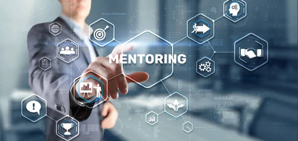 Mentoring Motivazione Coaching Carriera Business Technology concept — Foto Stock