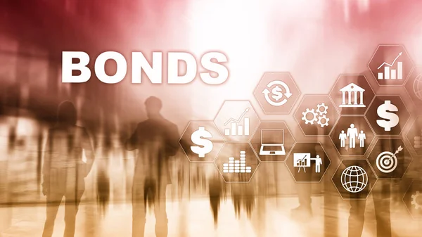 Obligationsfinansiering Bankteknologi Affärsidé Elektroniskt Nätverk För Handel — Stockfoto