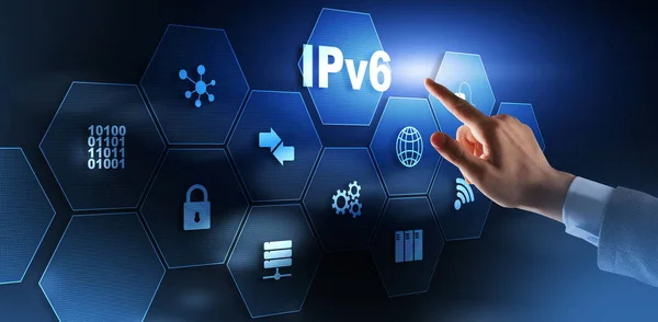 Internet Protocol version 6 IPv6. Connected devices on network — Stock Photo, Image