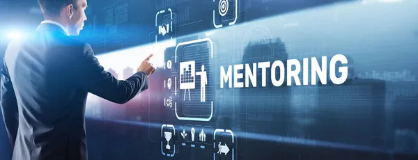 Mentoring Motivation Coaching Career Business Technology concept — Stock fotografie