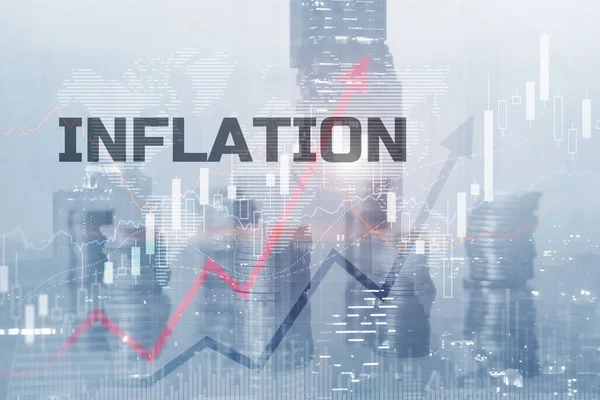 Wachstum der Inflation. Weltwirtschaft und Inflationsbekämpfungskonzept — Stockfoto