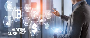 Sanal Para Birimi. İş Finans Konsepti 2021.