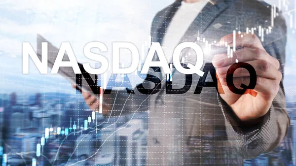 Nasdaq Stock Market Finance Konzept Marktkrise — Stockfoto