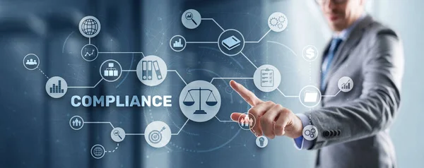 Compliance Regulation Business Technology Concept. Risk control and management system — Stock Photo, Image