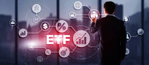 Tőzsdézett alap. Befektetői koncepció. ETF. Tőzsdei index alap — Stock Fotó