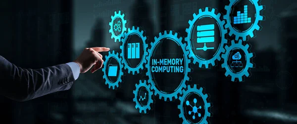 In-Memory Computing. Hochleistungsfähige verteilte Systeme zur Speicherung und Verarbeitung von Daten im RAM in Echtzeit — Stockfoto
