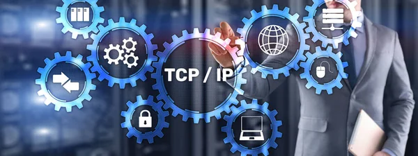 TCP ip ağı. İletişim Kontrol Protokolü 2021 — Stok fotoğraf