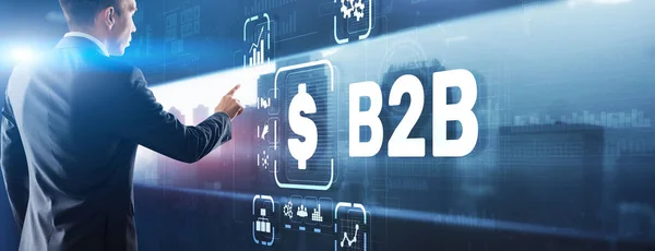 B2B Business Technology Marketing Company Commerce Konzept. Business to Business — Stockfoto
