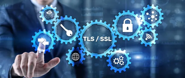 Transportlagers säkerhet. Säker Socket Layer. TLS SSL — Stockfoto