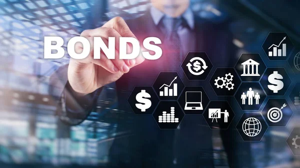 Bond Finance Banking Technology Concepto Negocio Red Electrónica Comercio Línea — Foto de Stock