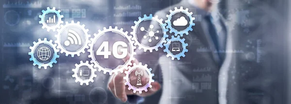 4G Yüksek hızlı internet bağlantısı telekomünikasyon kavramı — Stok fotoğraf