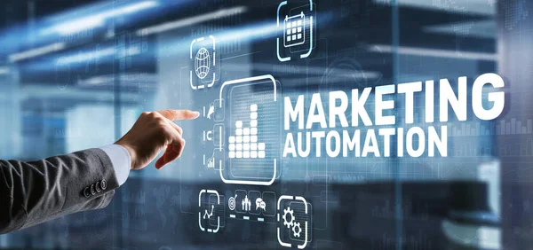Marketing-Automatisierungskonzept. Geschäftstechnologie Internet und Netzwerk — Stockfoto