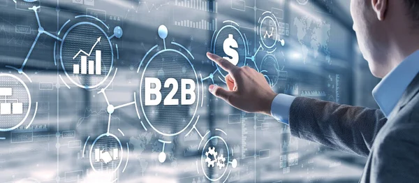 B2B商务技术营销公司概念。企业对企业 — 图库照片