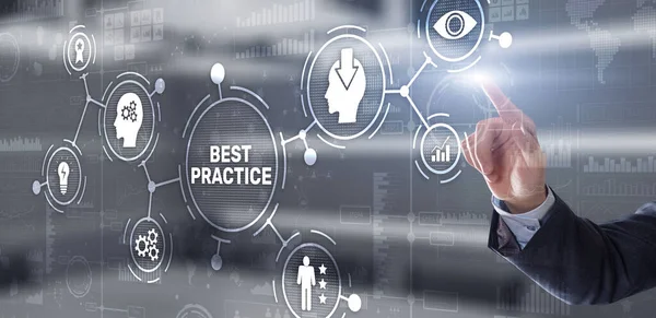 Best Practice Business Technology Internet sikeres üzleti koncepció — Stock Fotó
