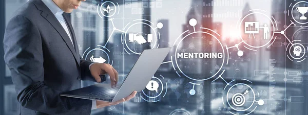 Mentori motiváció coaching Karrier Üzleti technológia koncepció — Stock Fotó