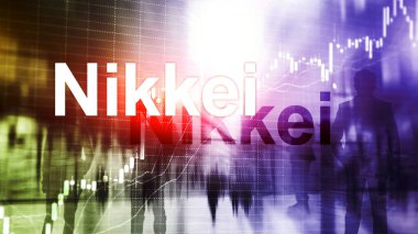 Nikkei 225 hisse ortalaması indeksi. Finansal İş Ekonomisi Konsepti.
