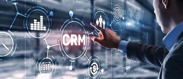 CRM Customer Relationship Management. Concept d'orientation client — Photo