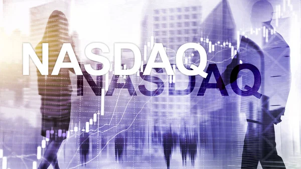 Nasdaq Stock Market Finance Concept Marknadskris — Stockfoto