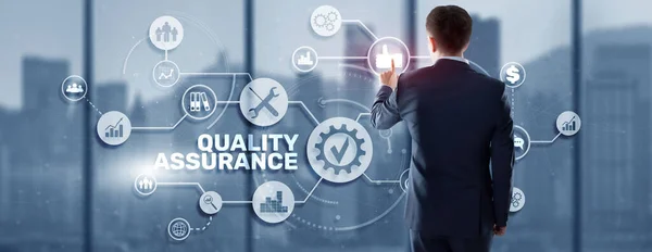 Quality Assurance Service Garantie. Qualitätskontrolle — Stockfoto