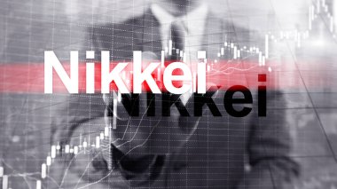 Nikkei 225 hisse ortalaması indeksi. Finansal İş Ekonomisi Konsepti.