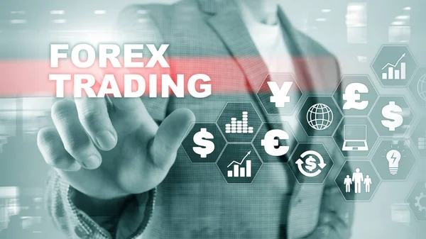 Forex Trading Графическая Концепция Подходящая Финансовых Инвестиций Экономических Тенденций Бизнес — стоковое фото