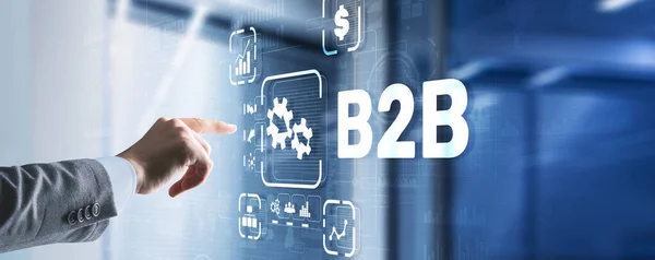 B2B İş Teknolojisi Pazarlama Şirketi Ticaret Konsepti. İş İşe — Stok fotoğraf
