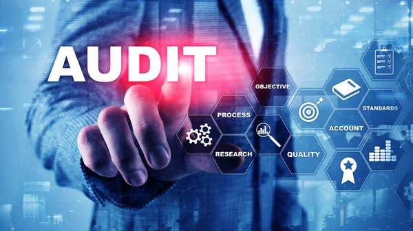 Audit Business Concept Finance Analyse États Financiers Annuels Analyser Rendement — Photo