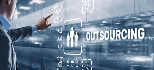 Outsourcing Business Recursos Humanos Internet Finance Technology Concept —  Fotos de Stock