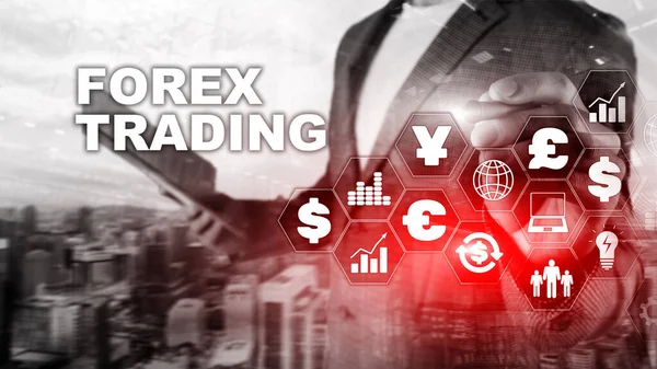 Forex Trading Concetto Grafico Adatto Agli Investimenti Finanziari Alle Tendenze — Foto Stock