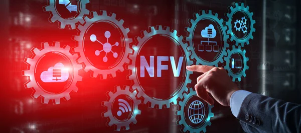 NFVネットワーク機能仮想化。アーキテクチャ技術仮想マシンの概念 — ストック写真