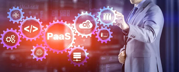 Plattform als Dienstleistung PaaS - Cloud Computing Services Konzept — Stockfoto