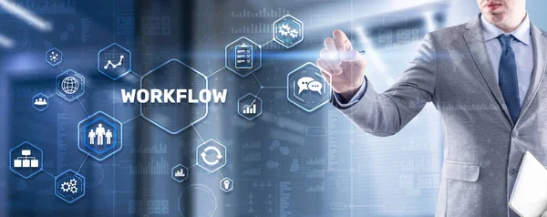 Workflow Repeatability Systematisierung Buisness-Prozess. Geschäftstechnologie Internet — Stockfoto