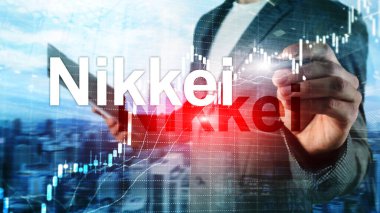 Nikkei 225 hisse ortalaması indeksi. Finansal İş Ekonomisi Konsepti.