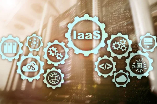 Iaas Infrastruktur Als Dienstleistung Online Internet Und Netzwerkkonzept Graphische Symbole — Stockfoto
