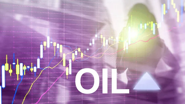 油价呈上升趋势 原油价格股票交易上升 油价上涨 箭头上升 抽象业务背景 — 图库照片
