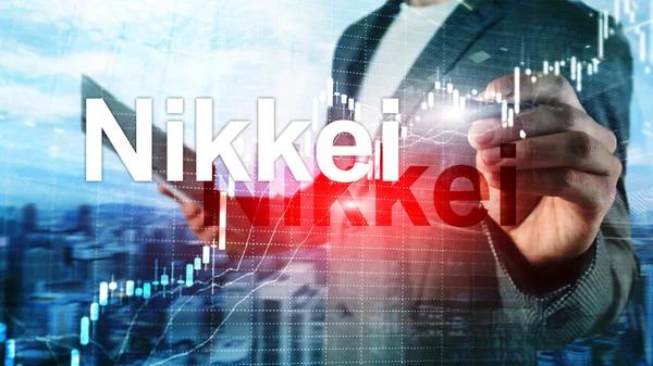 Nikkei 225 hisse ortalaması indeksi. Finansal İş Ekonomisi Konsepti.