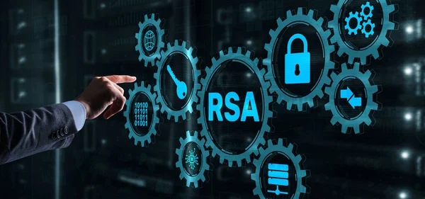 Криптосистема Ривеста Шамира Адлемана. Криптография и сетевая безопасность. RSA — стоковое фото
