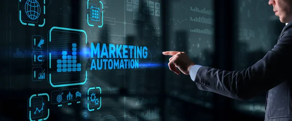 Marketing-Automatisierungskonzept. Geschäftstechnologie Internet und Netzwerk — Stockfoto