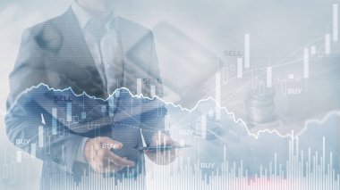 Soyut mali grafik bürosu inşa geçmişi, mali ve ticari konsept