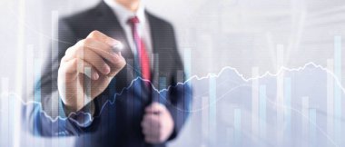 Veri analizi Mali veri kavramı olarak bir monitörün mali verileri. Analizler 2022