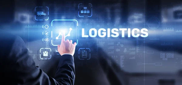 Logistieke netwerkdistributie en transportconcept. Goederenlevering — Stockfoto