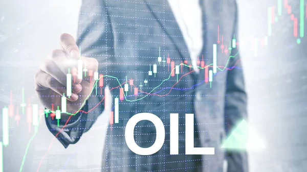 Oil trend up. Crude oil price stock exchange trading up. Price oil up. Arrow rises. Abstract business background