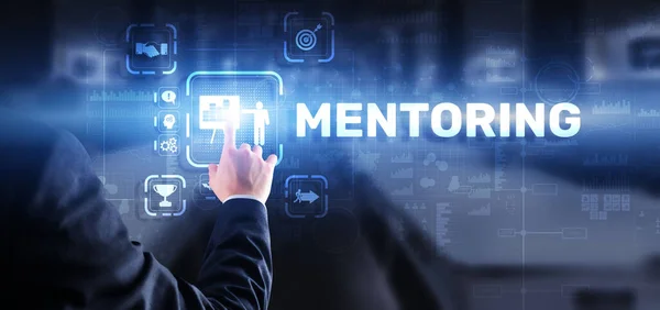 Mentoring Motywacja Coaching Kariera Business Technology koncepcja — Zdjęcie stockowe